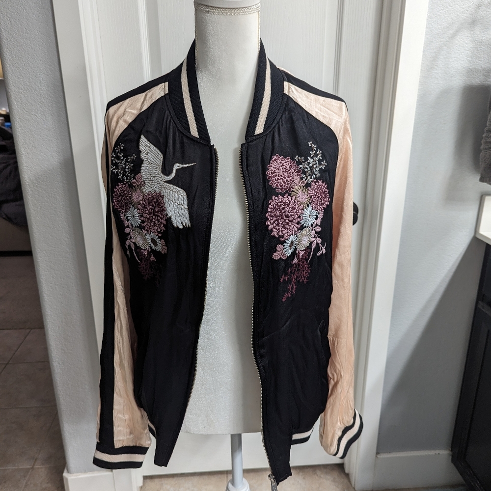 Satin varsity jacket
